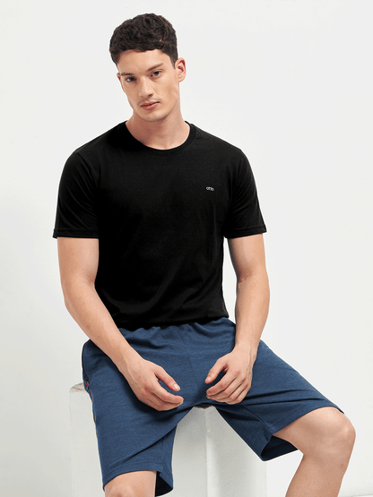 Motto T-Shirt Crew Neck Black