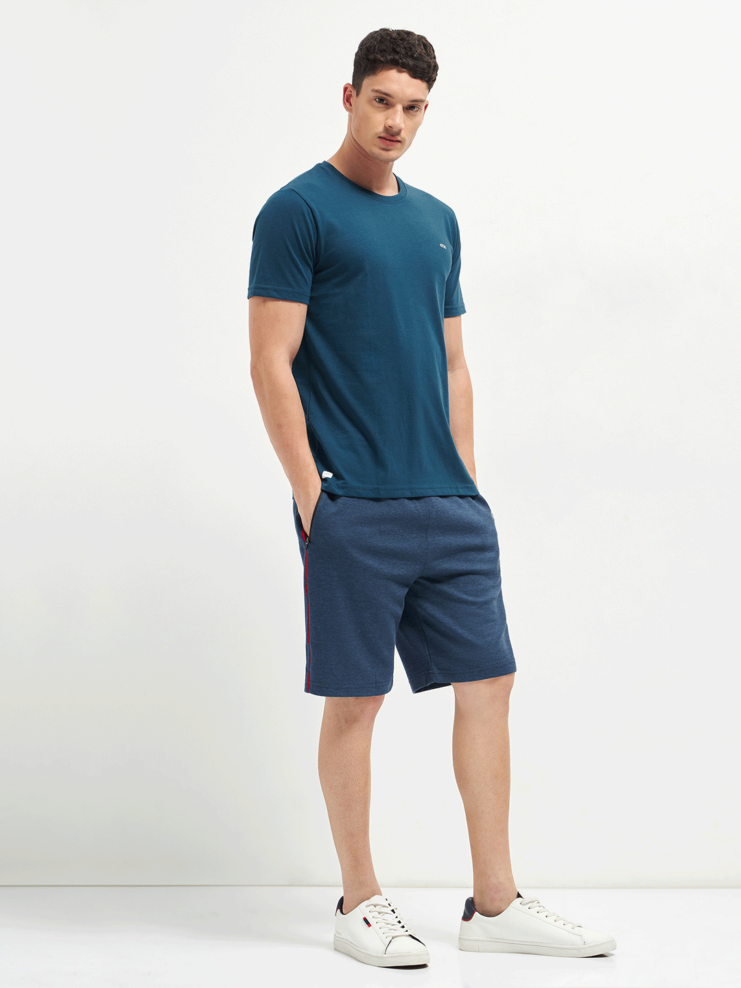 Motto T-Shirt Crew Neck Blue