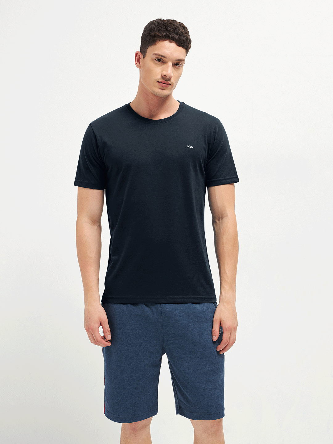 Motto Crew Neck T-Shirt Medieval Blue