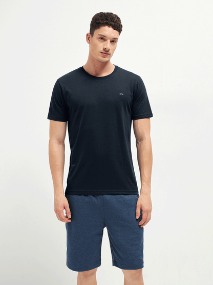 Motto Crew Neck T-Shirt Medieval Blue