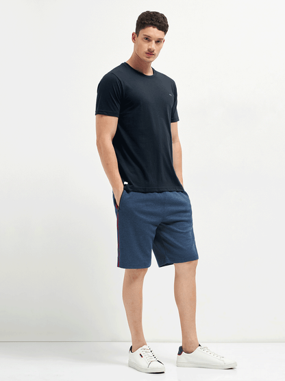 Motto Crew Neck T-Shirt Medieval Blue