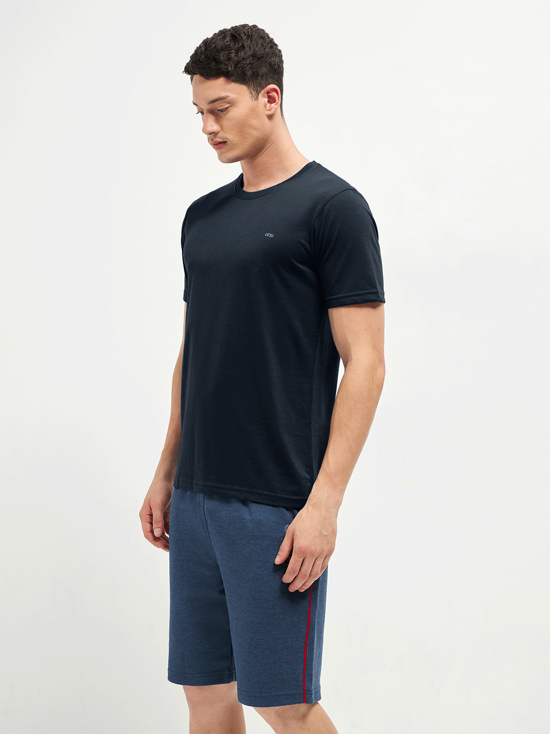 Motto Crew Neck T-Shirt Medieval Blue