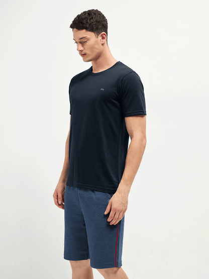 Motto Crew Neck T-Shirt Medieval Blue