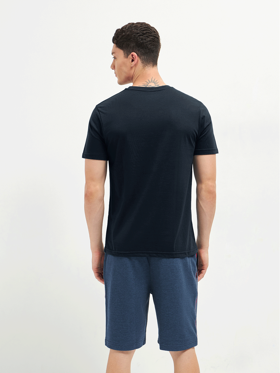 Motto Crew Neck T-Shirt Medieval Blue