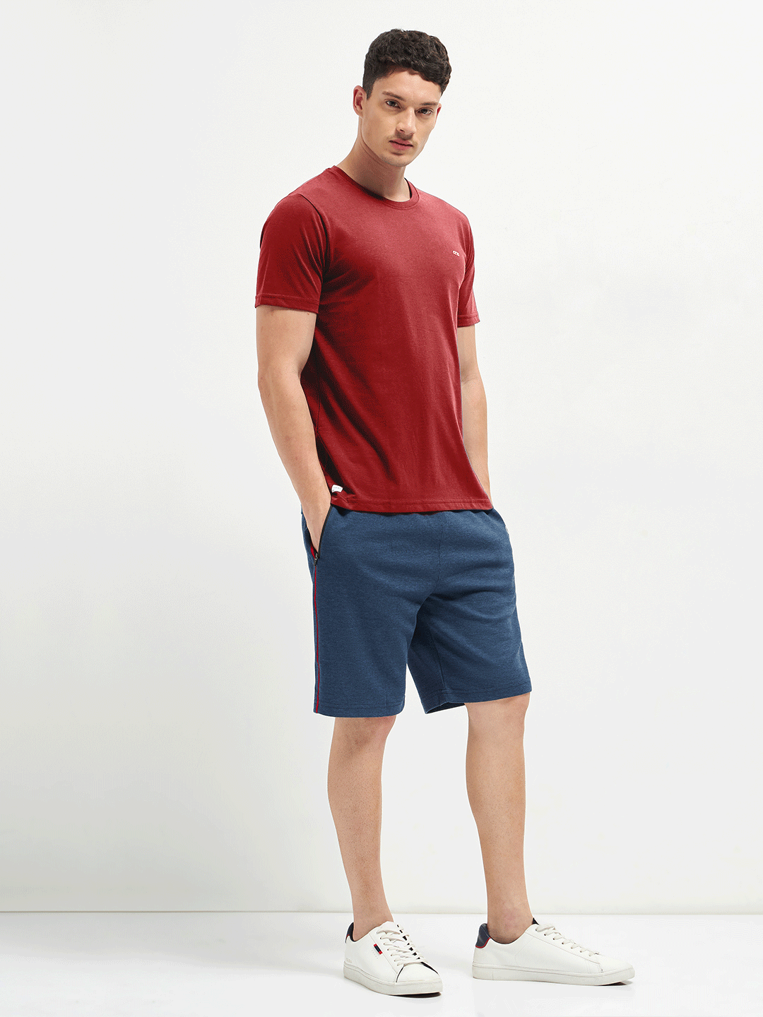 Motto T-Shirt Crew Neck Wine Red