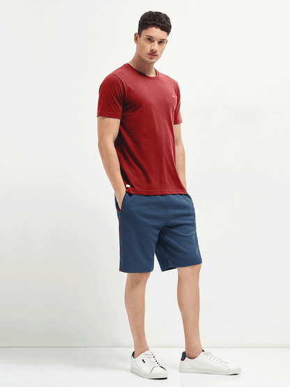 Motto T-Shirt Crew Neck Wine Red