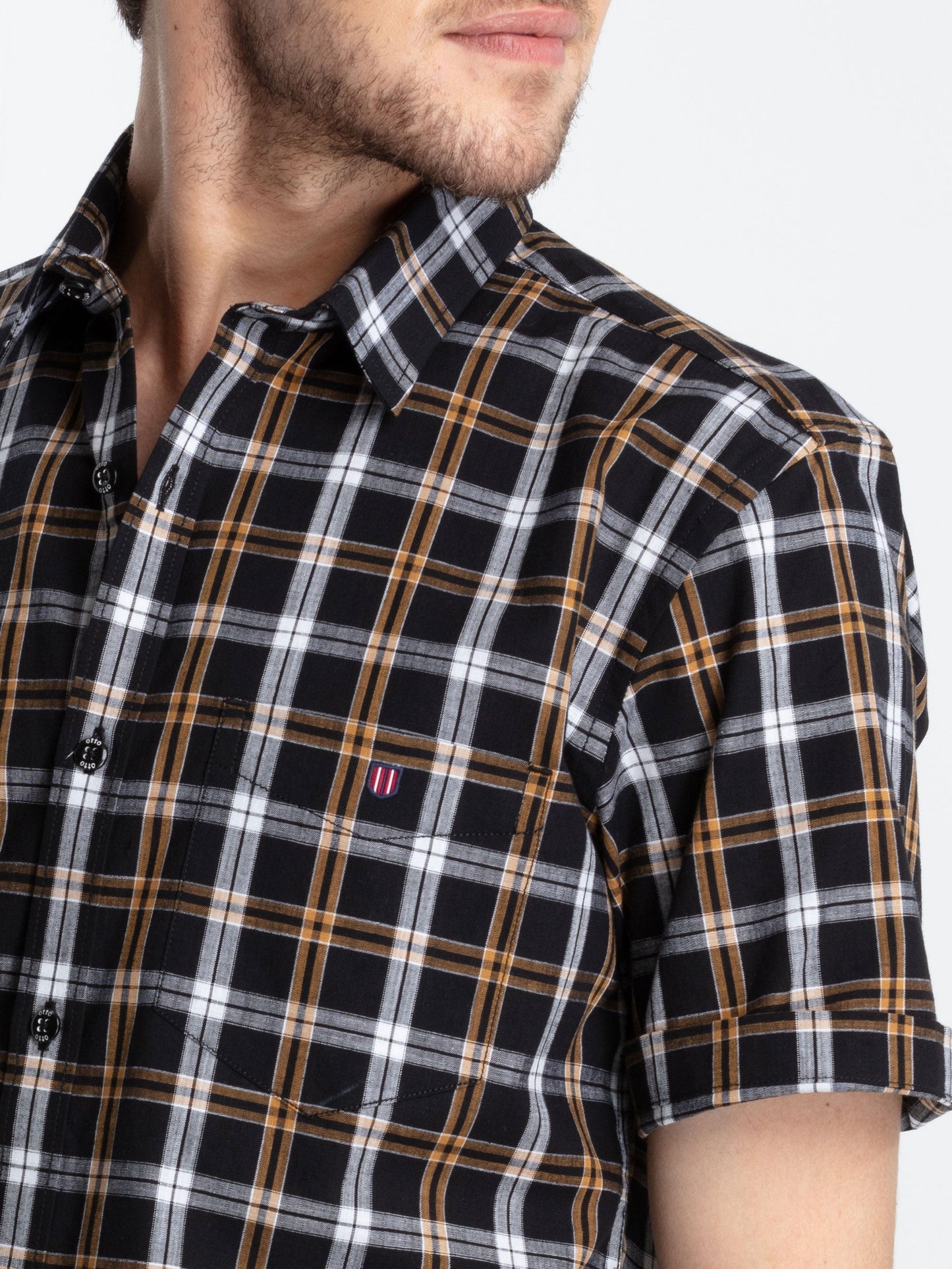 Black Checked Casual Shirt