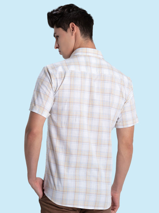 Sand Checked Casual Shirt