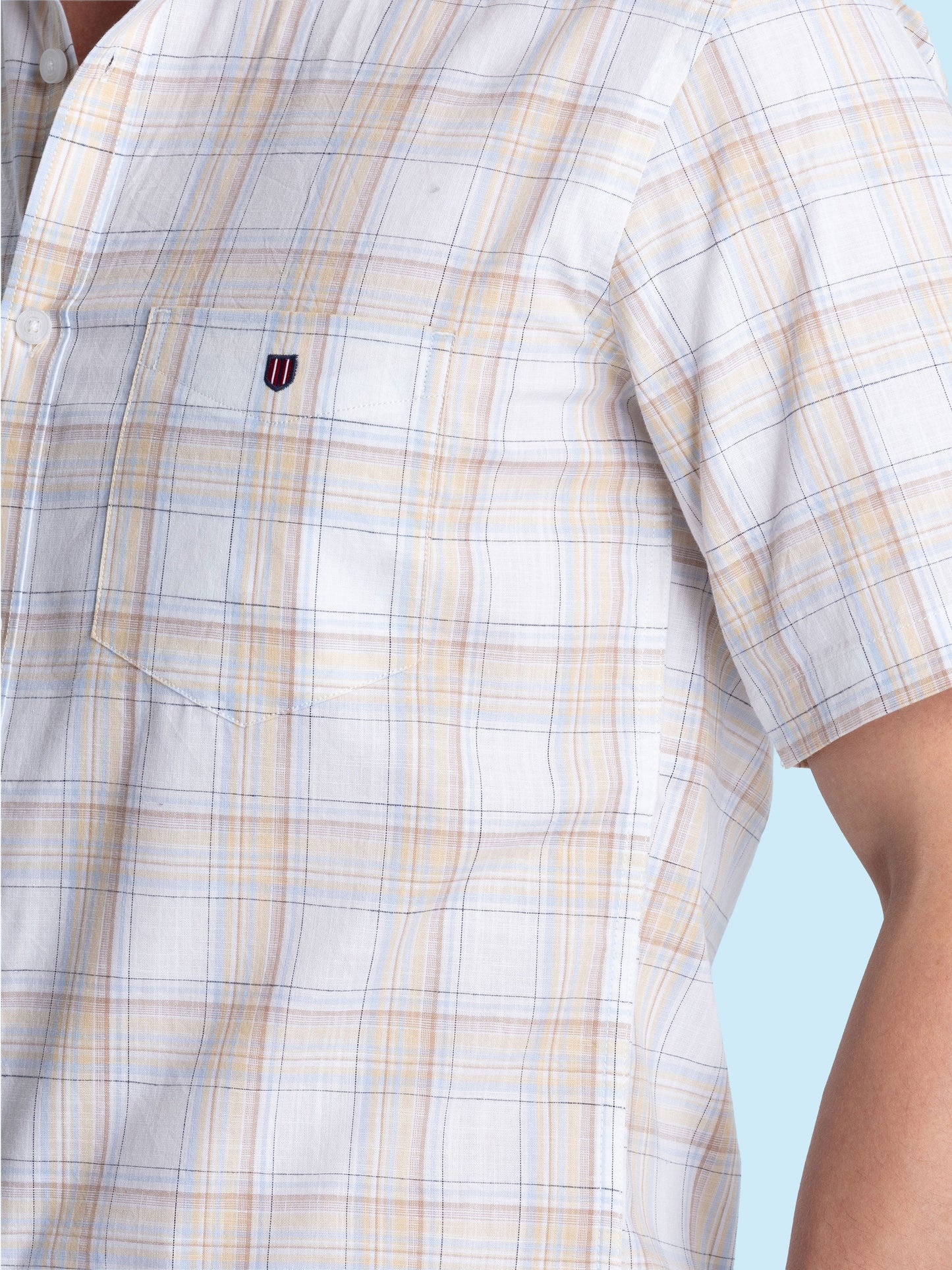 Sand Checked Casual Shirt