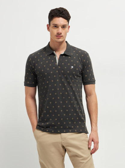 Anthra Printed Polo Casual T Shirt