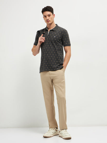 Anthra Printed Polo Casual T Shirt