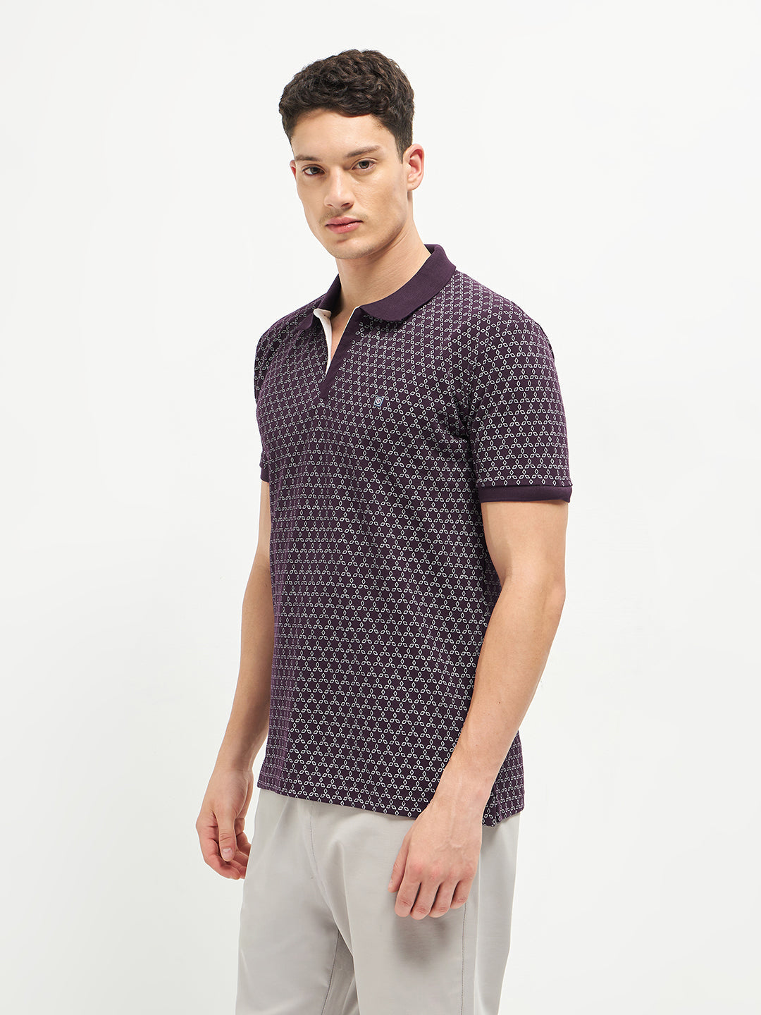 Jewal Printed Polo Casual T Shirt