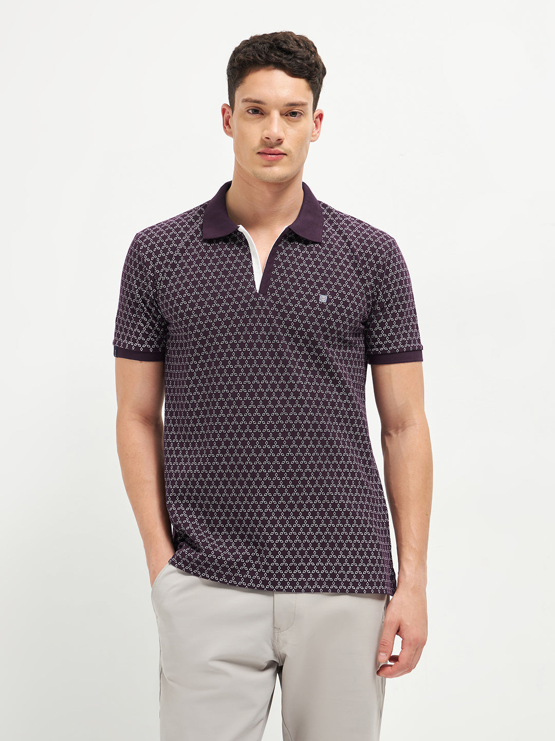 Jewal Printed Polo Casual T Shirt