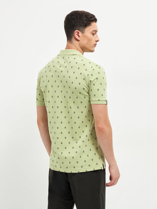 Pista Printed Polo Casual T Shirt