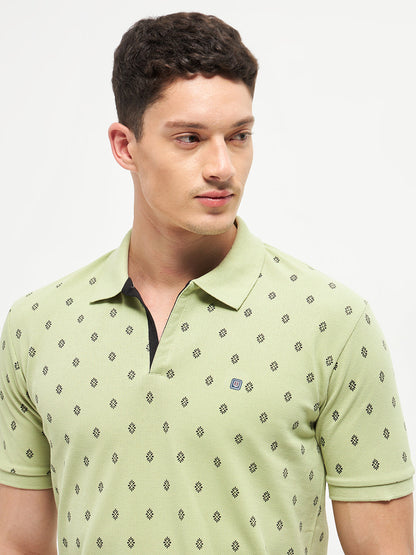 Pista Printed Polo Casual T Shirt