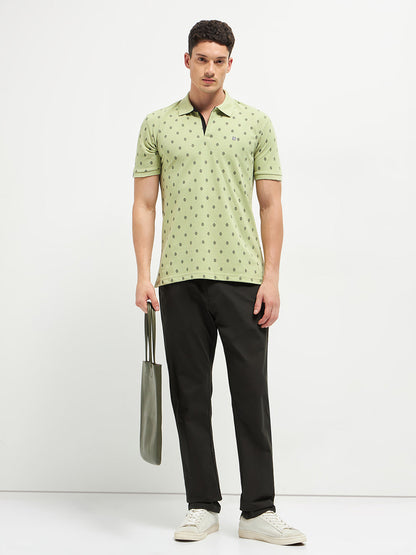 Pista Printed Polo Casual T Shirt