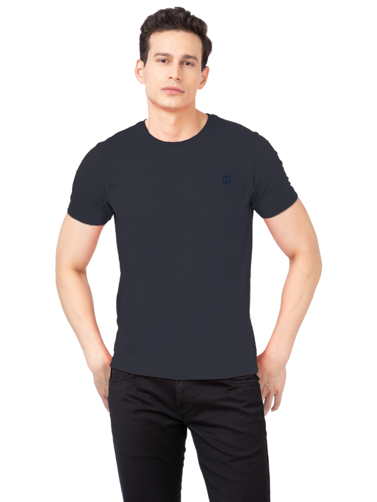 Motto Crew Neck T-Shirt Dark Grey