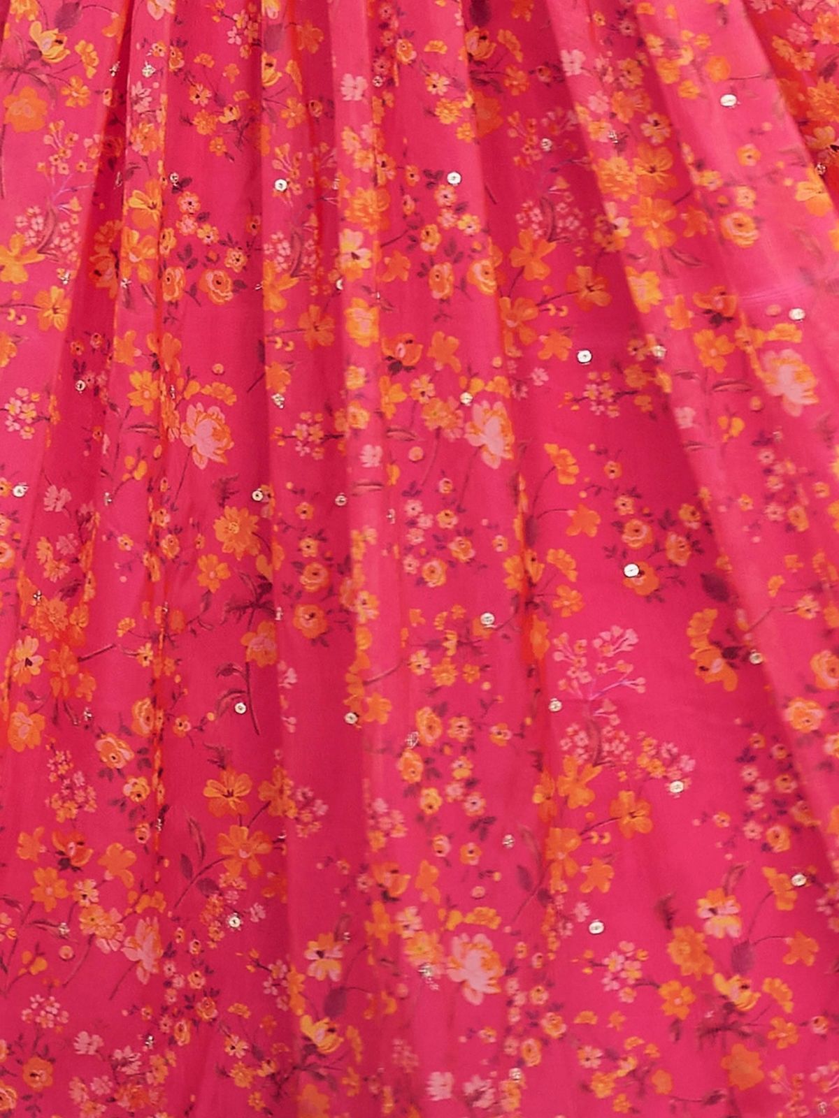 Odette Pink Art Silk Embroidered Semi Stitched Lehenga With Blouse For Women