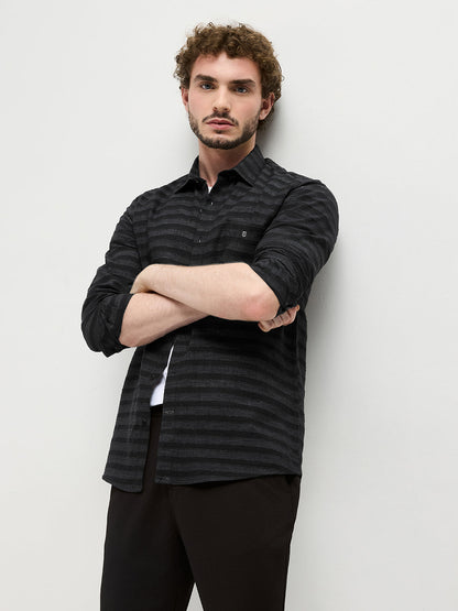 Black Stripes Casual Shirt