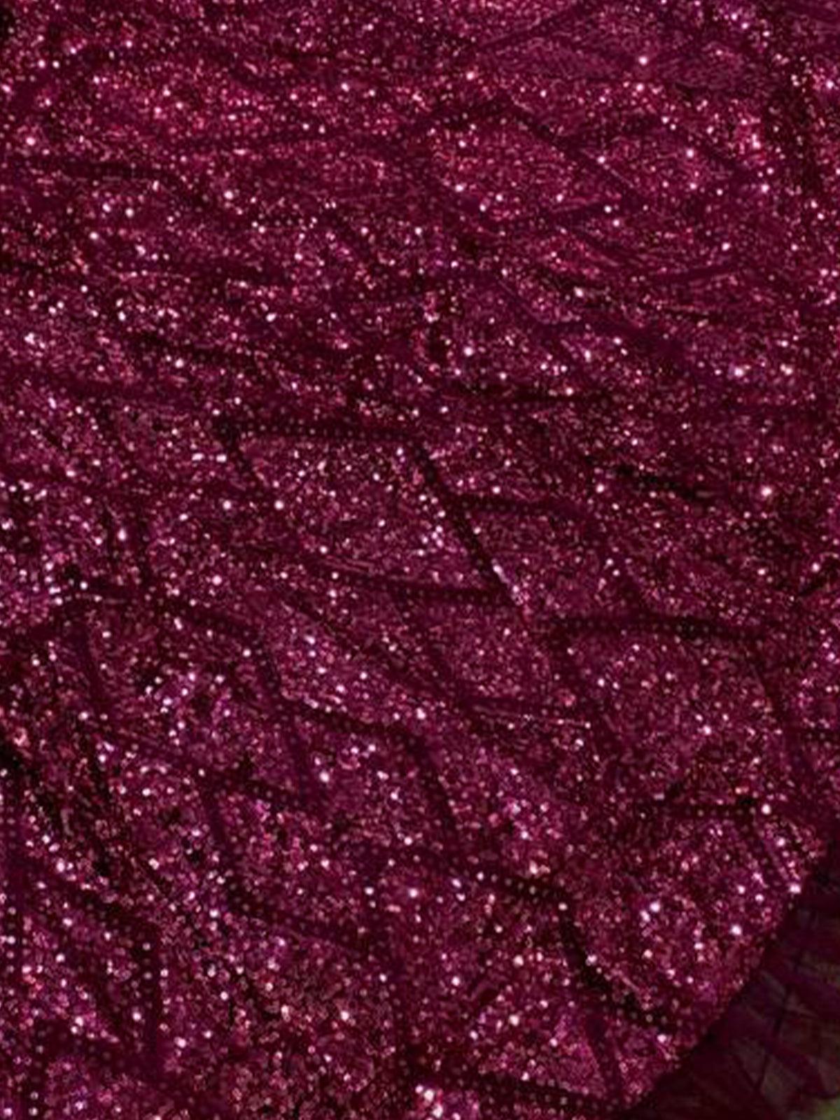 Odette Women Flashy Purple Semi Stitched Lehenga With Unstitched Blouse