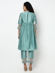 Flared Printed Kurta with Pant Set
