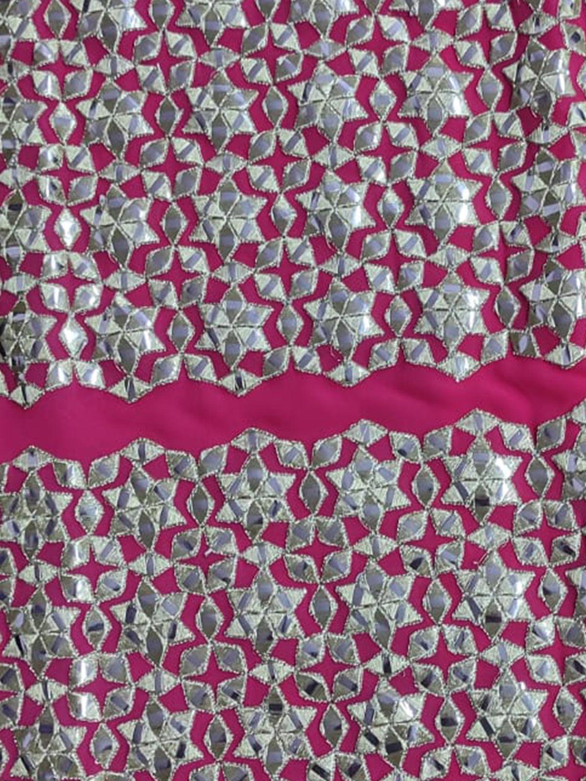 Odette Women Pink Stunning Semi Stitched Lehenga With Unstitched Blouse